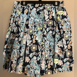 JEALOUS TOMATO ￼Blue & Black Floral Skirt  S